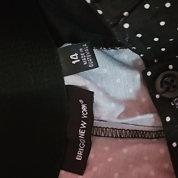 Briggs New York Black and White Polka Dot Dreas Capri  Pants Size 14 - Picture 3 of 8